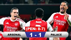 Kết quả Arsenal 1-1 Palace (pen: 8-7): Pháo thủ vào bán kết