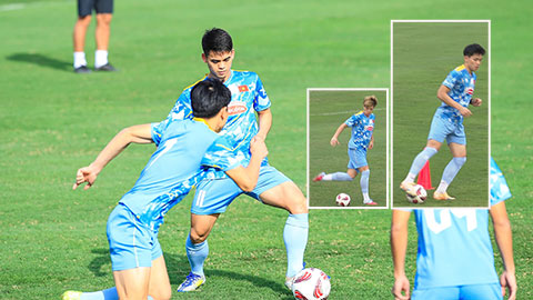 Viktor Lê vắt chéo chân chuyền để Đình Bắc triển skill của Antony, U23 Việt Nam ban bật chóng mặt