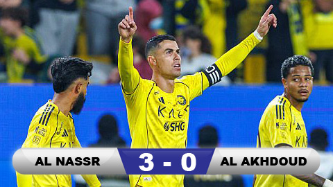 Kết quả Al Nassr 3-0 Al Akhdoud: Al Nassr xây chắc ngôi đầu