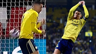 VIDEO vui nhộn với màn ăn mừng bàn thắng may mắn của Ronaldo