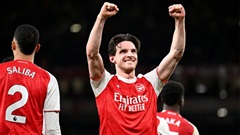 Vì sao Declan Rice vắng mặt trong đội hình Arsenal vs Aston Villa?