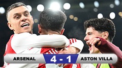 Kết quả Arsenal 4-1 Aston Villa: 'Pháo thủ' nhấn chìm Aston Villa