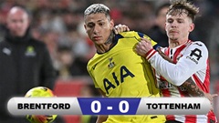 Kết quả Brentford 0-0 Tottenham: Thất vọng Tottenham