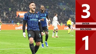 VIDEO bàn thắng Inter vs Bologna: 3-1