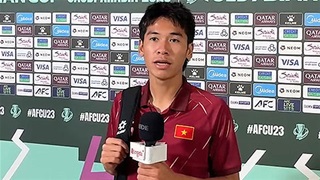 VIDEO Gà son Lê Văn Thuận nói gì sau khi ghi được bàn thắng vàng vào lưới U23 Kyrgyzstan