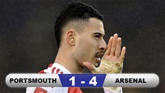 Kết quả Portsmouth 1-4 Arsenal: Ngày vàng của Martinelli