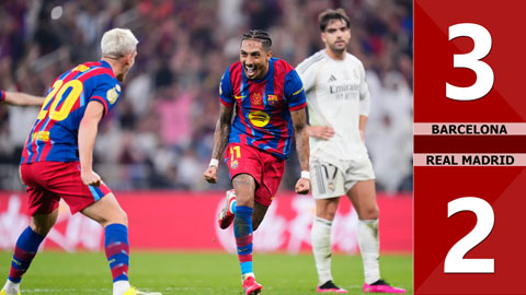 VIDEO bàn thắng Barcelona vs Real Madrid: 3-2 (Chung kết siêu Cup TBN 2025/26)