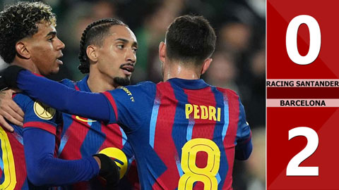 VIDEO bàn thắng Racing Santander vs Barca: 0-2 (Vòng 1/8 Cúp Nhà vua Tây Ban Nha 2025/26)
