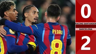 VIDEO bàn thắng Racing Santander vs Barca: 0-2 (Vòng 1/8 Cúp Nhà vua Tây Ban Nha 2025/26)