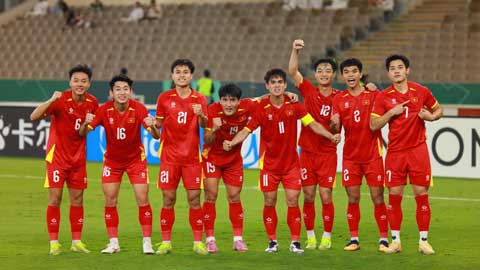 Đình Bắc kiến tạo cho Lê Phát đệm bóng vào lưới U23 UAE: (Trực tiếp: U23 Việt Nam 1-0 U23 UAE)