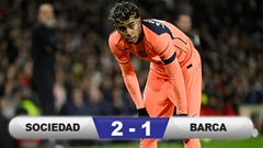 Kết quả Sociedad 2-1 Barca: Chặn đứng đà thăng hoa của Blaugrana