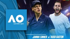 Nhận định tennis Jannik Sinner vs Hugo Gaston, 17h00 ngày 20/1: Khó cản Nhà vua