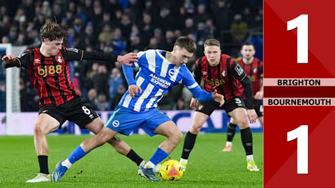 Brighton vs Bournemouth: 1-1 (Vòng 22 Ngoại hạng Anh 2025/26)