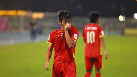 Quốc Việt sút bóng từ góc hẹp ghi bàn mở tỷ số: (Trực tiếp: U23 Việt Nam 1-0 U23 Hàn Quốc)