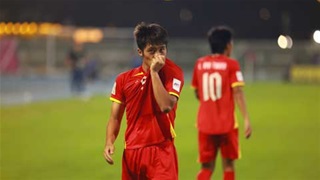 Quốc Việt sút bóng từ góc hẹp ghi bàn mở tỷ số: (Trực tiếp: U23 Việt Nam 1-0 U23 Hàn Quốc)