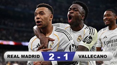 Kết quả Real Madrid 2-1 Vallecano: Chật vật giành 3 điểm