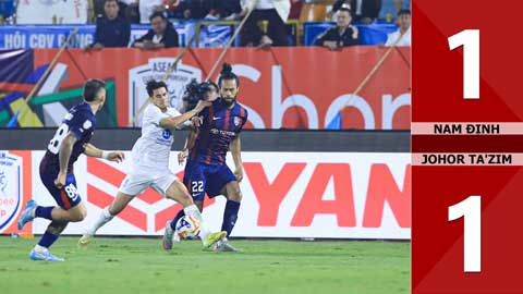 Highlight Nam Định vs Johor Darul Ta'zim: 1-1 (Giải vô địch các CLB Đông Nam Á 2025/26)