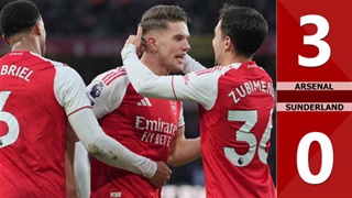 Highlight Arsenal vs Sunderland: 3-0 (Vòng 25 Ngoại hạng Anh 2025/26)