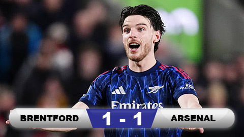 Kết quả Brentford 1-1 Arsenal: Pháo thủ hòa đáng tiếc