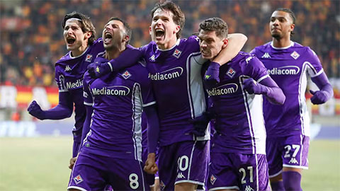 Lượt đi vòng play-off Conference League: Fiorentina đại thắng, Palace gây thất vọng