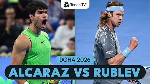 Đánh bại nhà vô địch Rublev, Alcaraz vào chung kết Doha Open