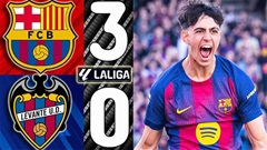 Kết quả Barca 3-0 Levante: Thắng đậm Levante, Barca giật lại ngôi đầu từ tay Real