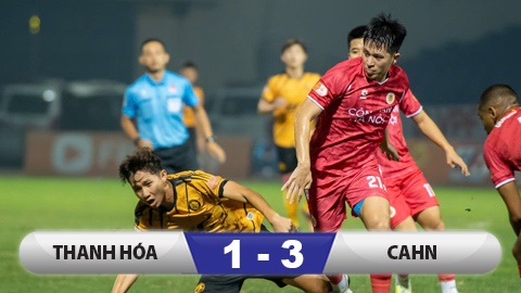 Kết quả Thanh Hóa 1-3 CAHN: Văn Hậu ghi siêu phẩm