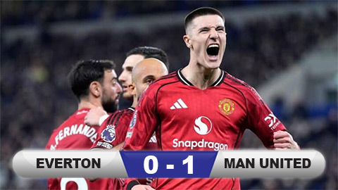 Kết quả Everton 0-1 MU: Quỷ đỏ ra về với chiến thắng