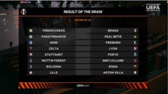 Kết quả bốc thăm vòng 1/8 Europa League 2025/26: Gà nhà đá nhau