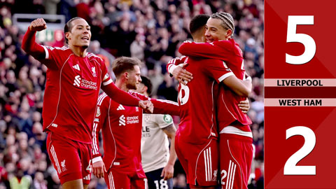 Highlight Liverpool vs West Ham: 5-2 (Vòng 28 Ngoại hạng Anh 2025/26)