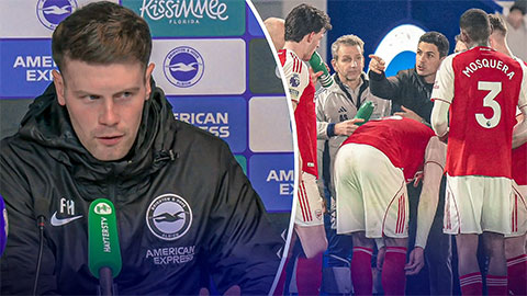 HLV Brighton mỉa mai chiến thuật của Arsenal 'không phải là bóng đá'