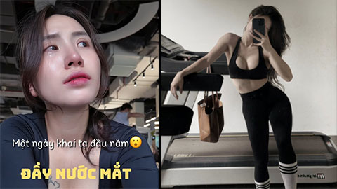 Hot girl pickleball bật khóc trong phòng tập khi cố giảm cân sau Tết