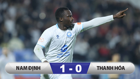 Kết quả Nam Định 1–0 Thanh Hóa: Akolo định đoạt trận đấu