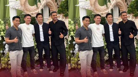 Dàn cầu thủ diện đồ hiệu 'đổ bộ' đám cưới Đức Huy – MC Mù Tạt