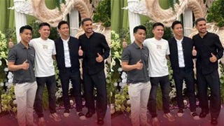 Dàn cầu thủ diện đồ hiệu 'đổ bộ' đám cưới Đức Huy – MC Mù Tạt