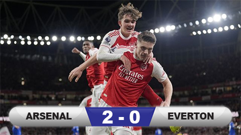 Kết quả Arsenal 2-0 Everton: Pháo thủ tiến gần chức vô địch