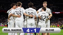 Kết quả Real Madrid 4-1 Elche: Los Blancos áp sát Barca