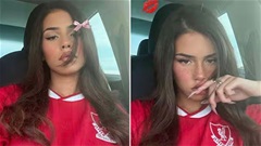 TikToker Leah Halton 'gây bão mạng' khi diện áo Liverpool