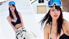 Chỉ mặc mỗi áo ngực khoe vòng một khủng, mỹ nhân trượt tuyết khiến MXH bùng nổ