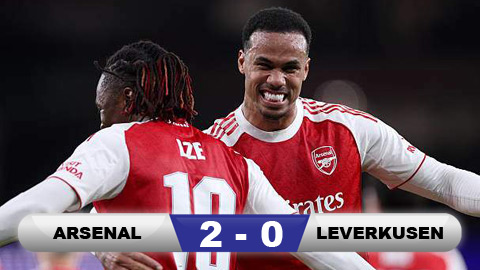 Kết quả Arsenal 2-0 Leverkusen: Pháo thủ xuất sắc đi tiếp