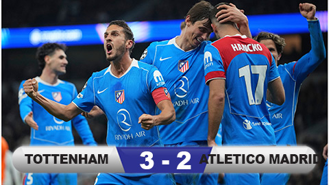 Kết quả Tottenham 3-2 Atletico Madrid (tổng tỷ số 5-7): Ngược dòng bất thành