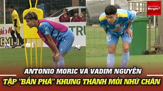 Antonio Moric và Vadim Nguyễn tập "bắn phá" khung thành mỏi nhừ chân tại buổi tập U23 Việt Nam
