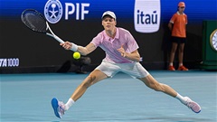 Sinner vào bán kết Miami Open, mở toang cửa đòi lại ngôi số 1 từ Alcaraz