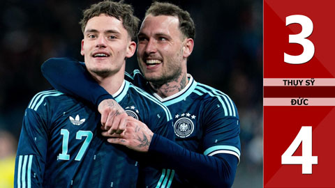 Highlight Thụy Sỹ vs Đức: 3-4 (Giao hữu Quốc tế 2026)