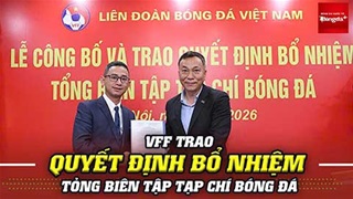 VIDEO VFF trao Quyết định bổ nhiệm Tổng biên tập Tạp chí Bóng đá