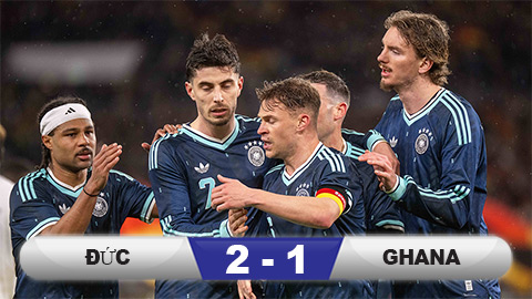 Kết quả Đức 2-1 Ghana: 