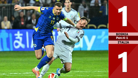 Highlight Bosnia vs Italia: 1-1, pen: 4-1 (Play-off vòng loại World Cup 2026)