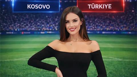 Eva Murati khiến khán giả không thể tập trung vào trận Kosovo vs Thổ Nhĩ Kỳ vì... quá đẹp!