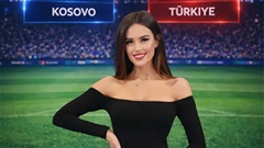Eva Murati khiến khán giả không thể tập trung vào trận Kosovo vs Thổ Nhĩ Kỳ vì... quá đẹp!