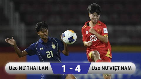 Kết quả U20 nữ Việt Nam 1-4 U20 nữ Thái Lan: Thua đậm, chờ tranh vé vớt 